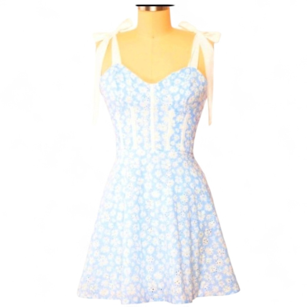 Y2k Storia Whimsical Babydoll Milkmaid Womens sz Medium Corset Graduation Dress - Picture 3 of 10